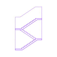 Buildings Stair Types Egress Stairs Single Line Art Svg Vector, Free Vectors File